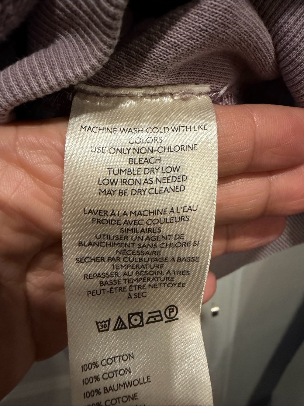 We The Free Dusty Lavender Raw-Edge Pullover Hoodie - Picture 5 of 5